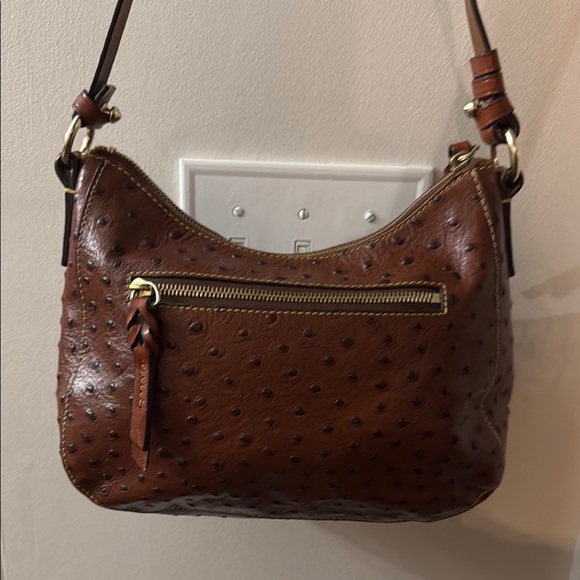 Dooney & Bourke Brown Leather Shoulder Bag with Adjustable Strap - Picture 3 of 4